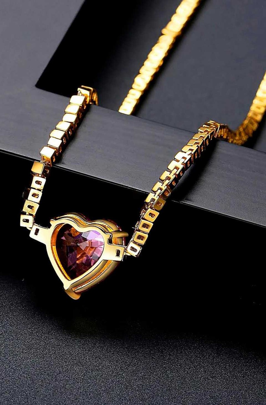 Accesorios Fetiche Suances | Collar Tenis Coraz N Rosa Y Circonitas