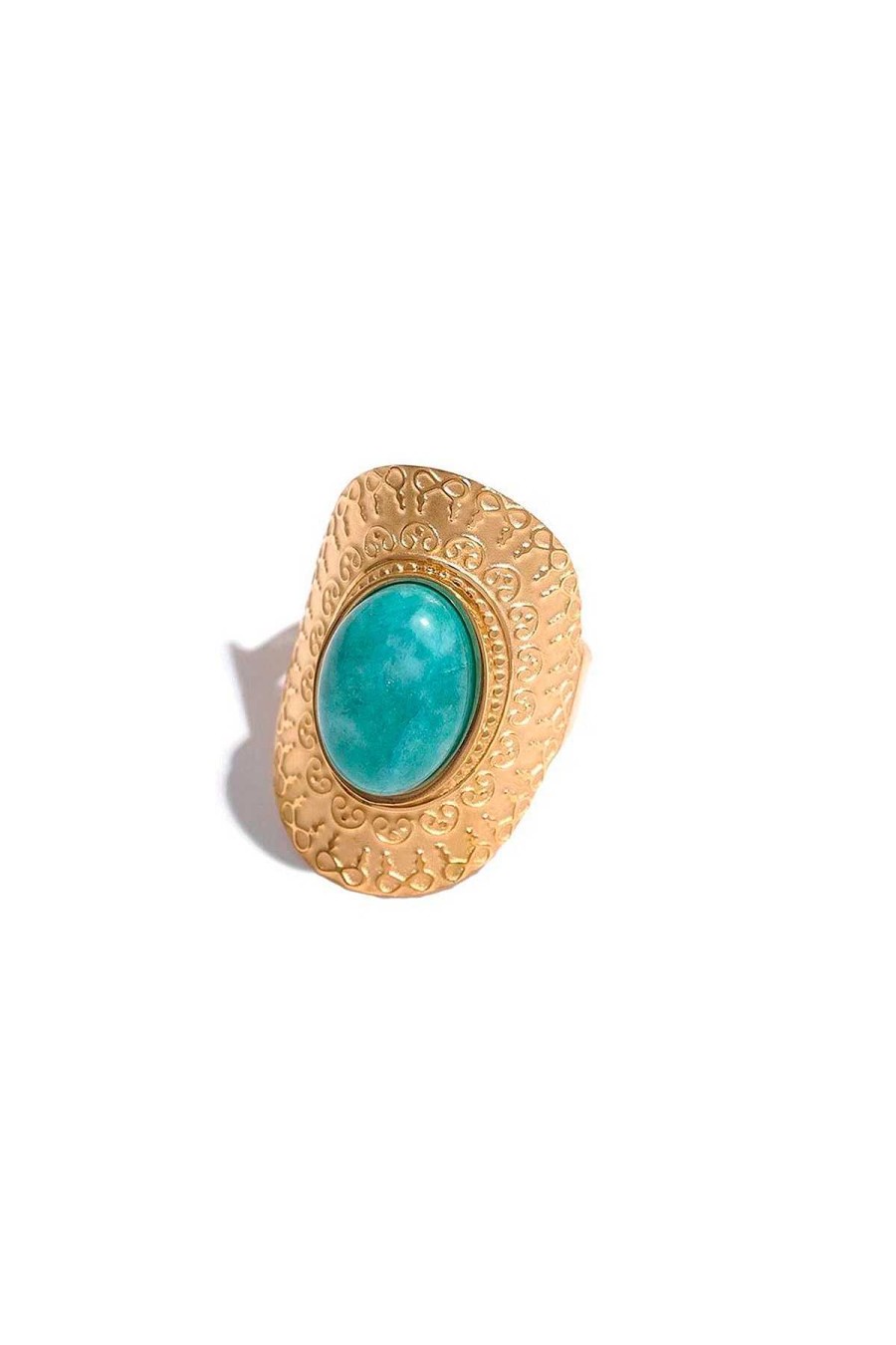 Accesorios Fetiche Suances | Anillo Turquesa Dorado