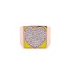 Accesorios Fetiche Suances | Anillo Rectangular Amarillo Con Coraz N