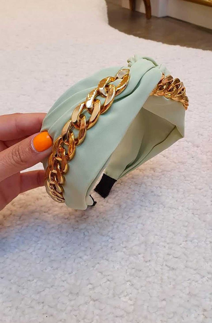 Accesorios Fetiche Suances | Diadema Turbante Verde Pastel