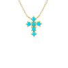 Accesorios Fetiche Suances | Collar Cruz Turquesa