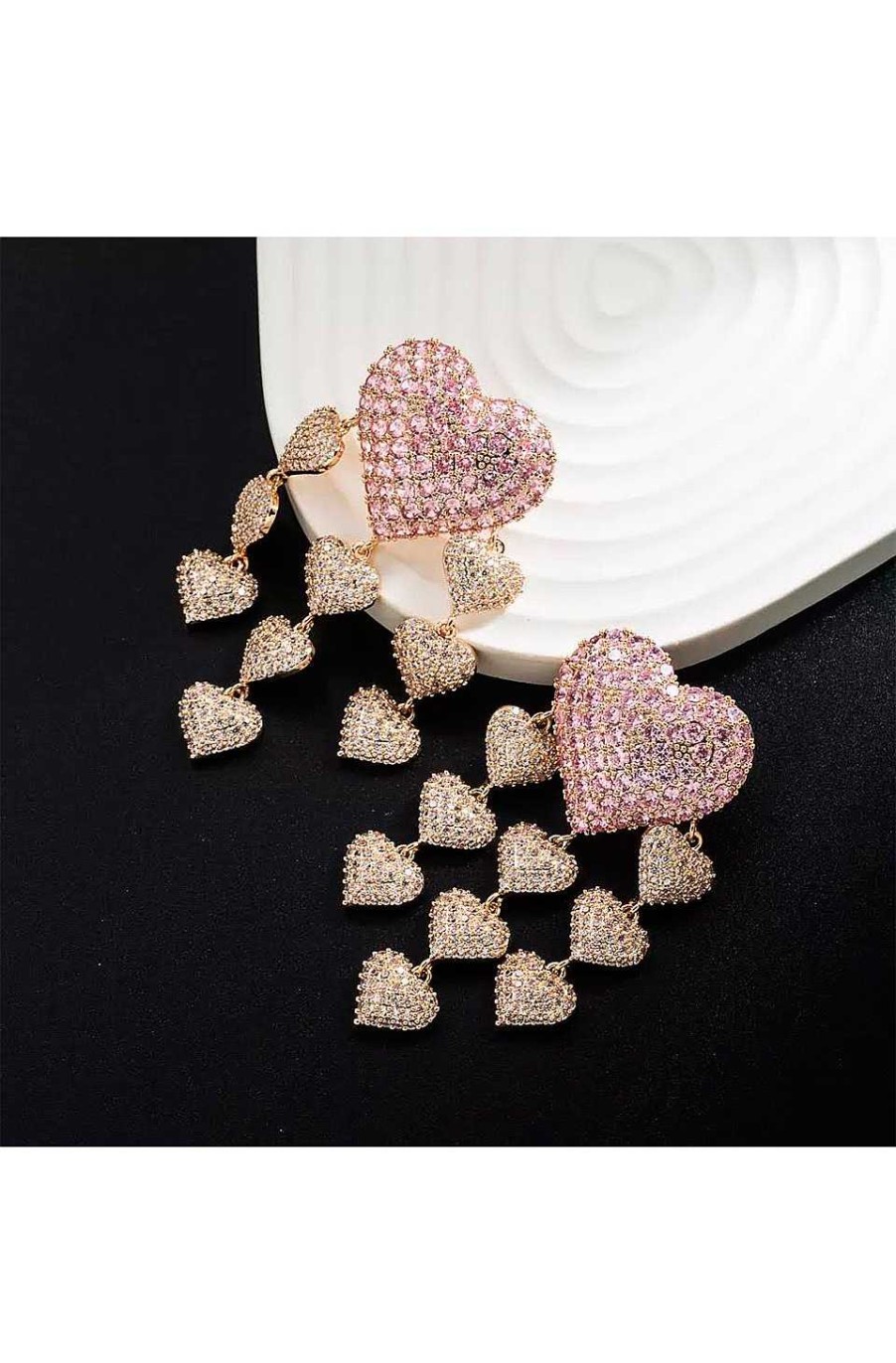 Accesorios Fetiche Suances | Pendientes Joyeria Corazones Rosa