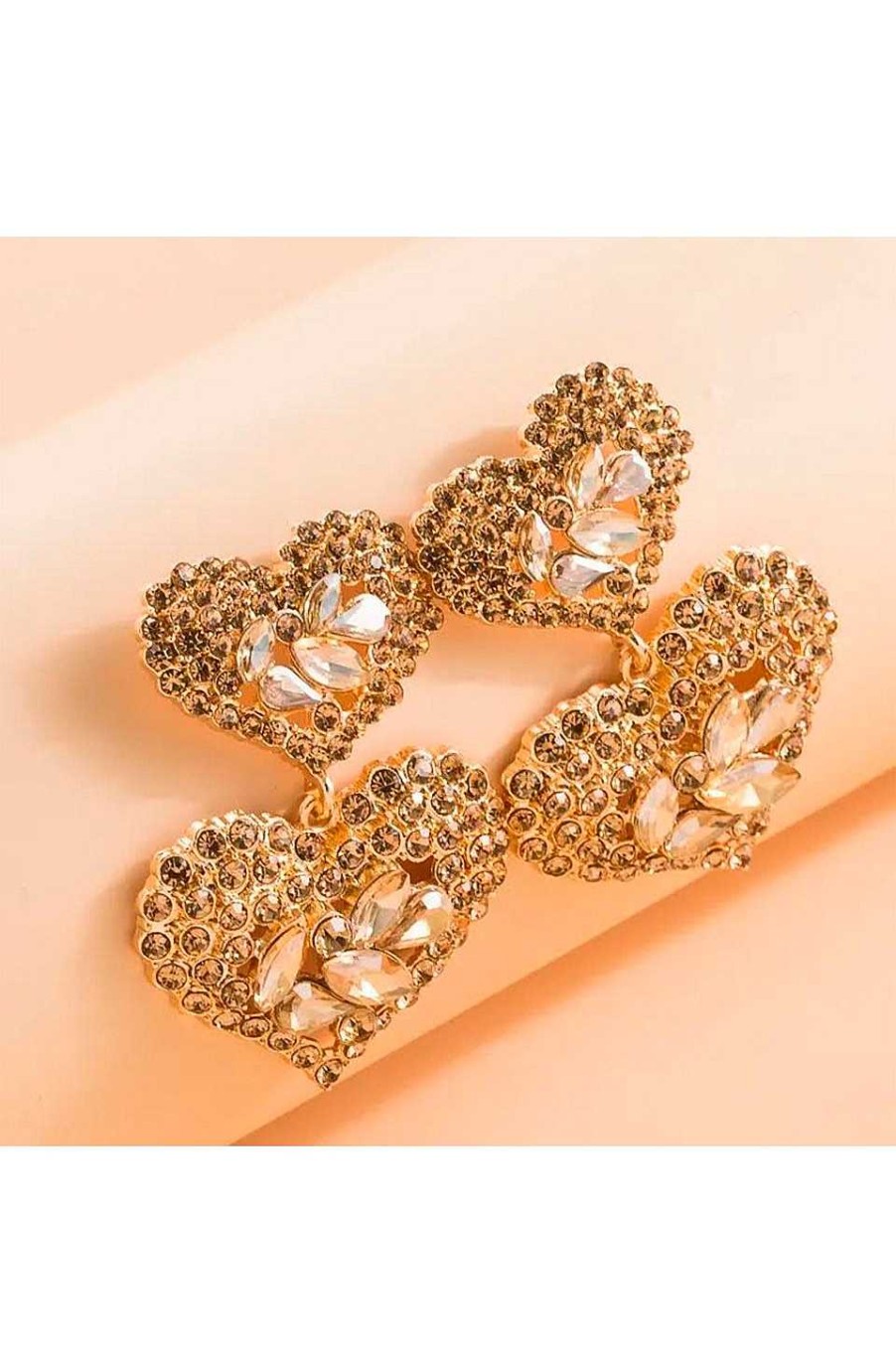 Accesorios Fetiche Suances | Pendientes Corazones Champagne