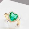 Accesorios Fetiche Suances | Anillo Coraz N Verde Esmeralda