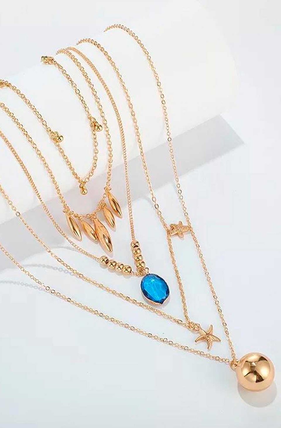 Accesorios Fetiche Suances | Collar Estrella De Mar Y Gota De Agua
