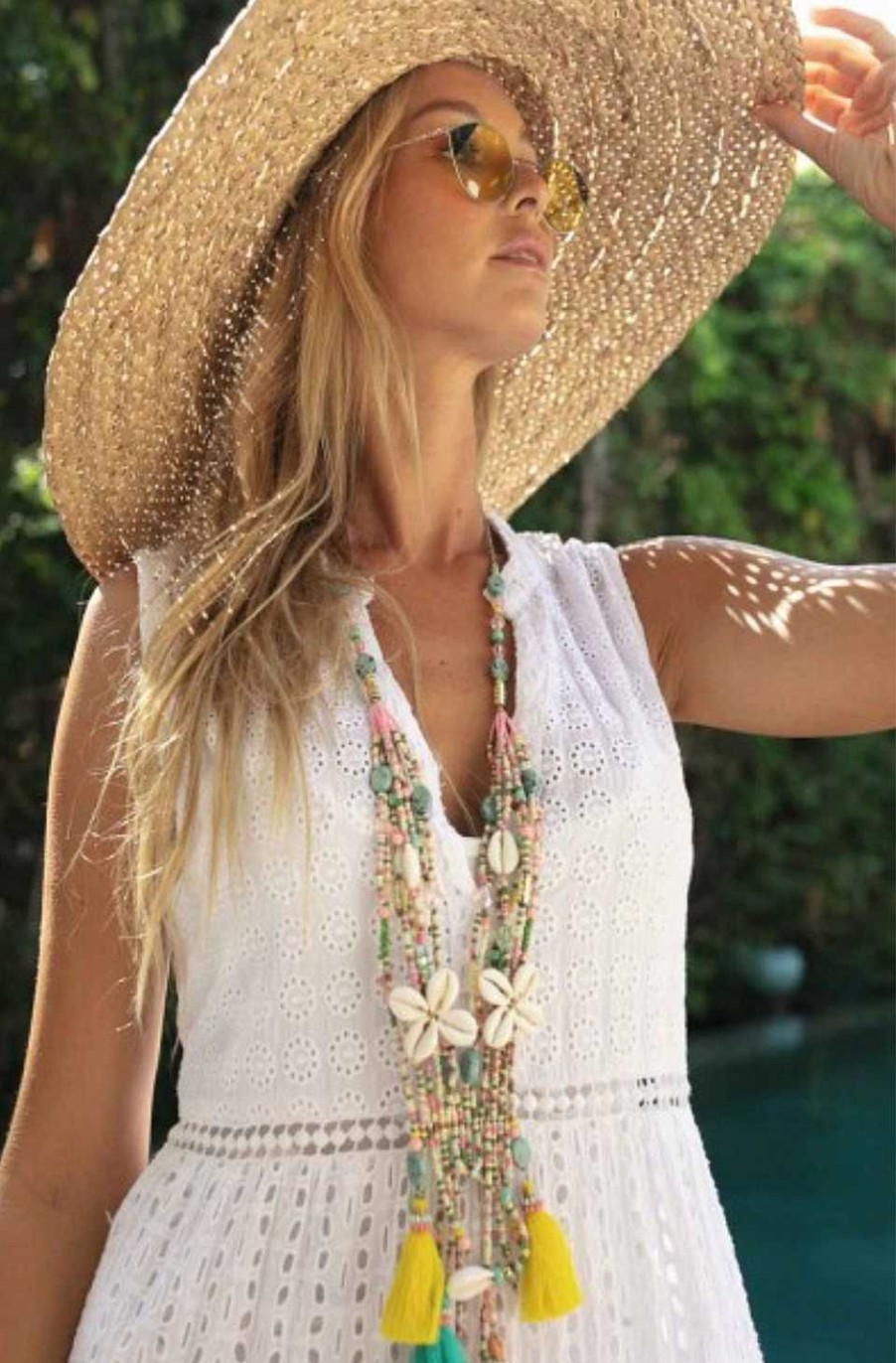 Accesorios Fetiche Suances | Collar Doble Flor Conchas