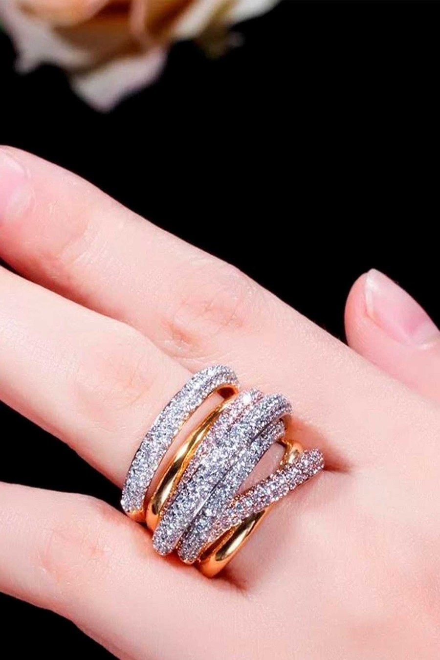 Accesorios Fetiche Suances | Anillo Twisted Circonitas
