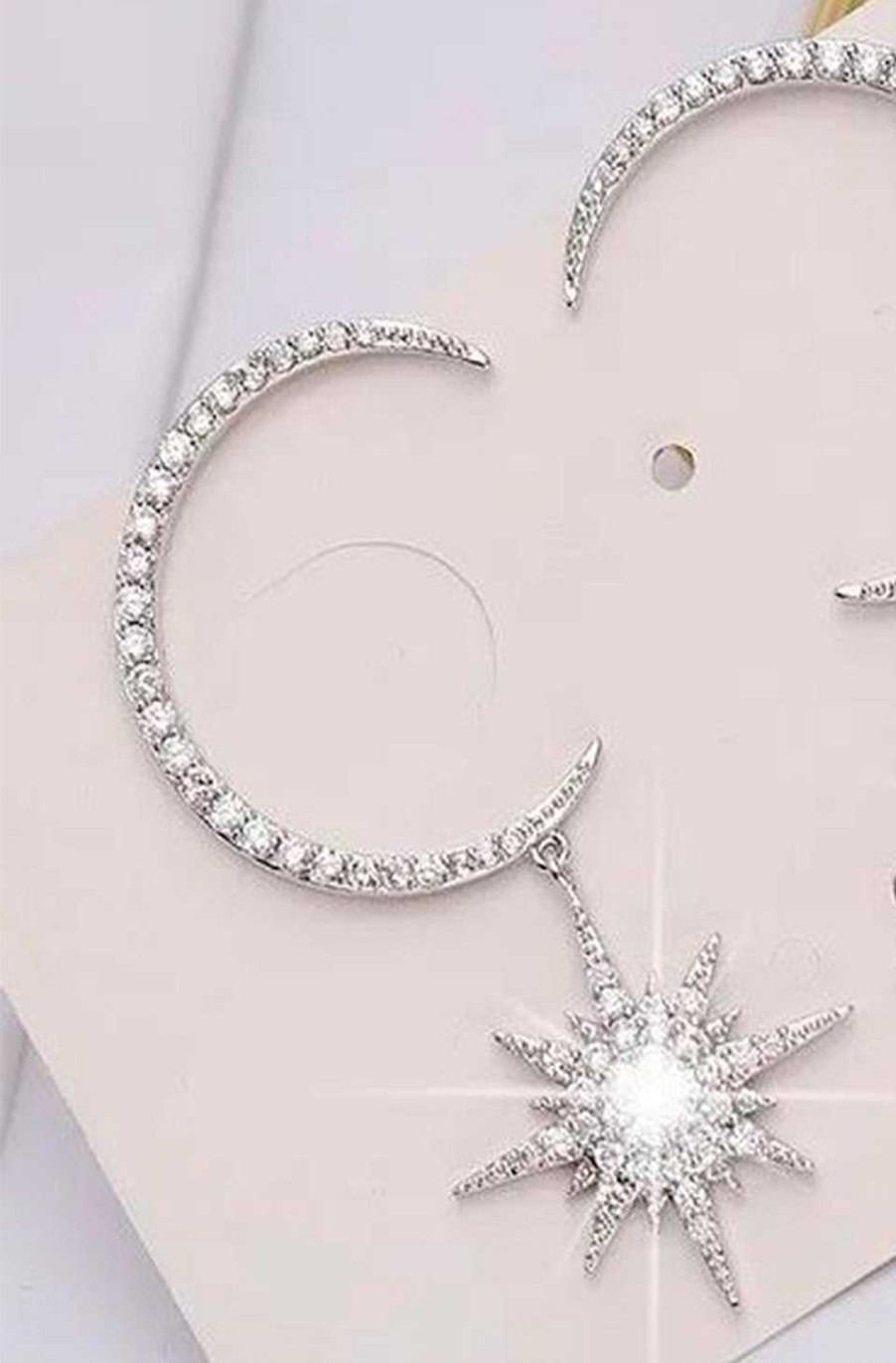 Accesorios Fetiche Suances | Pendientes Media Luna Y Estrella Silver