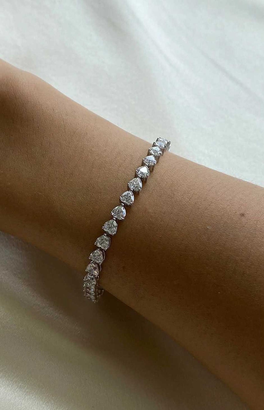 Accesorios Fetiche Suances | Pulsera De Plata Corazones Silver