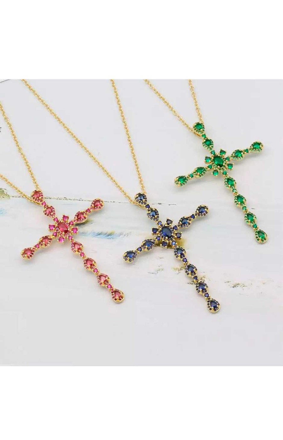 Accesorios Fetiche Suances | Collar Cruz Verde