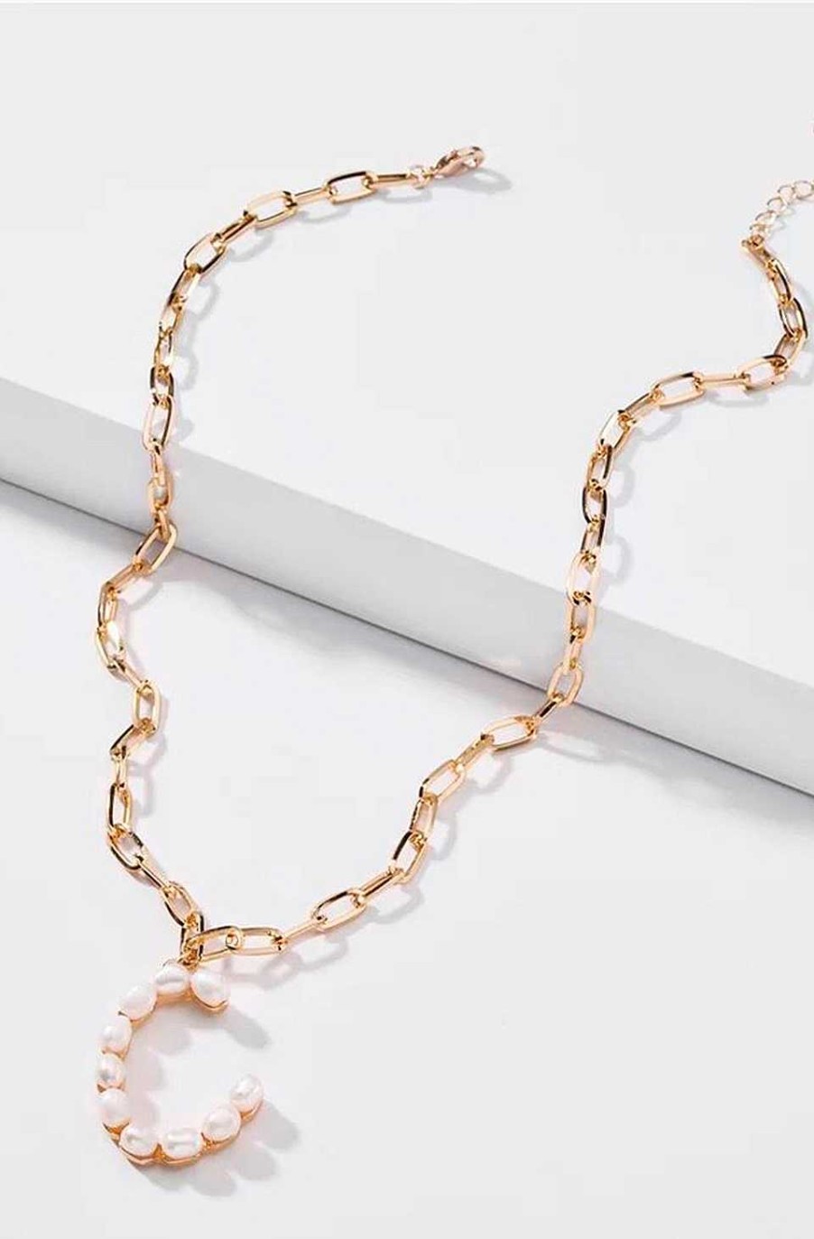 Accesorios Fetiche Suances | Collar Inicial Perlas Inicial C