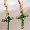 Accesorios Fetiche Suances | Pendientes De Cruz Emerald