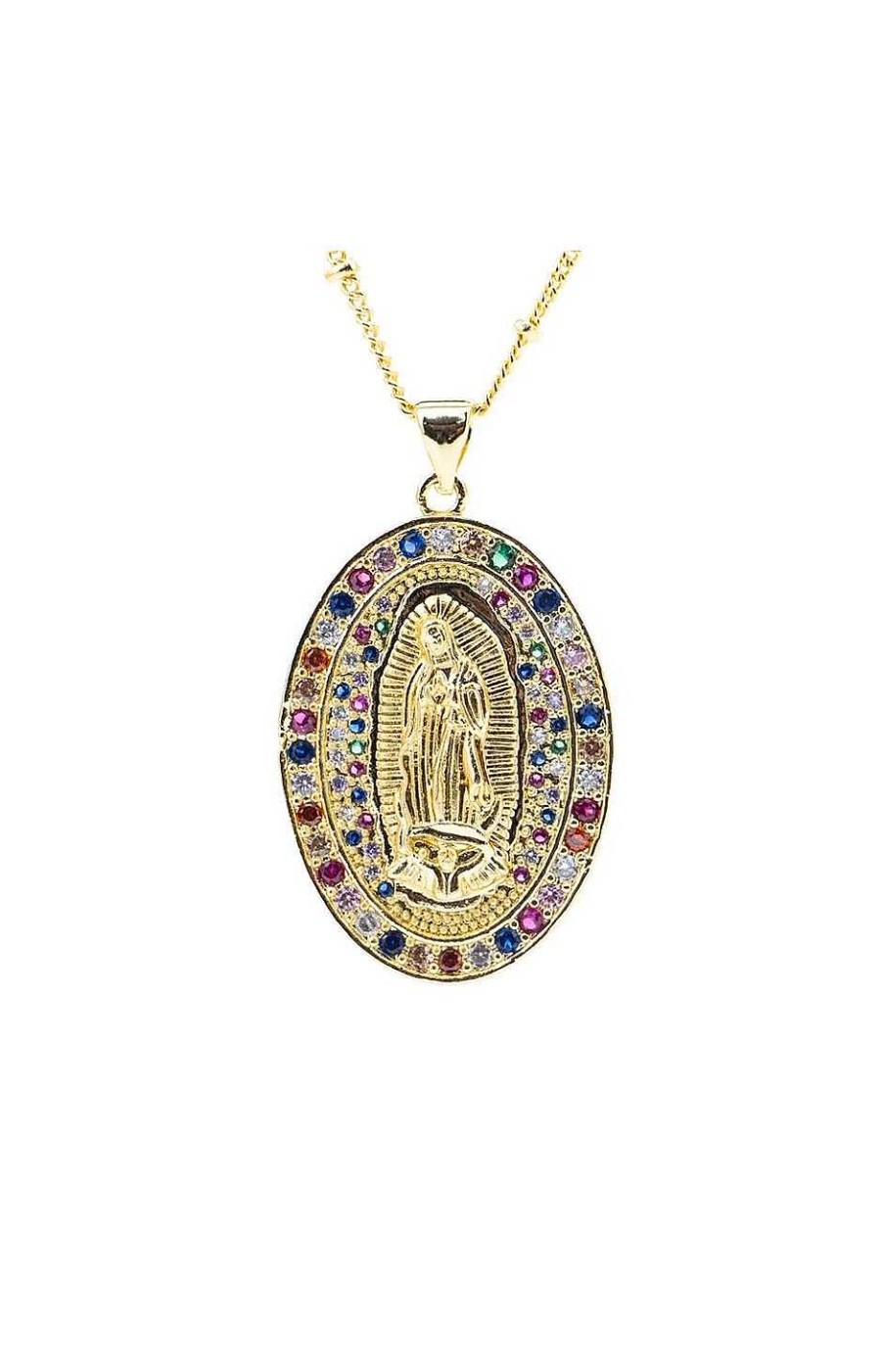 Accesorios Fetiche Suances | Collar Virgen Circonitas Multicolor