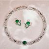 Accesorios Fetiche Suances | Pendientes Joya Esmeralda Y Circonitas