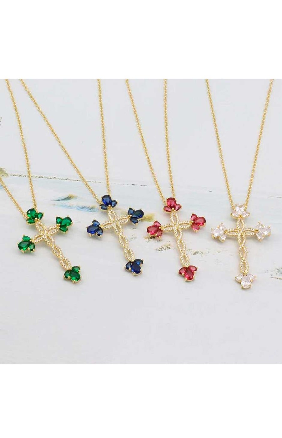 Accesorios Fetiche Suances | Collar Cruz Zafiro